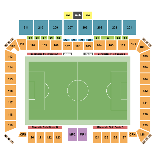 Tidewater Landing Stadium Seating Chart: Soccer