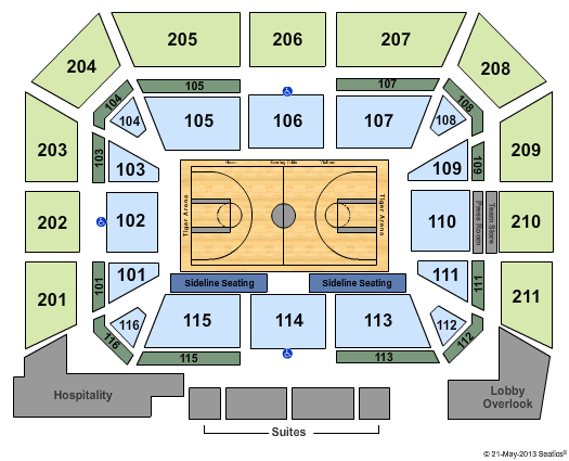 Tiger Arena At Towson University Seating Chart