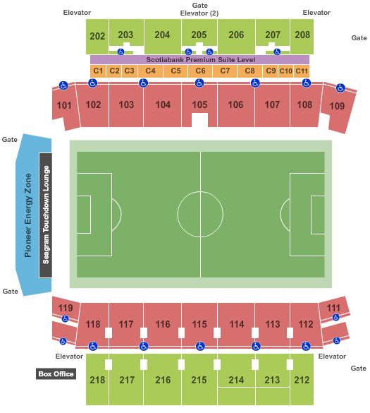 Tim Hortons Field Seating Chart