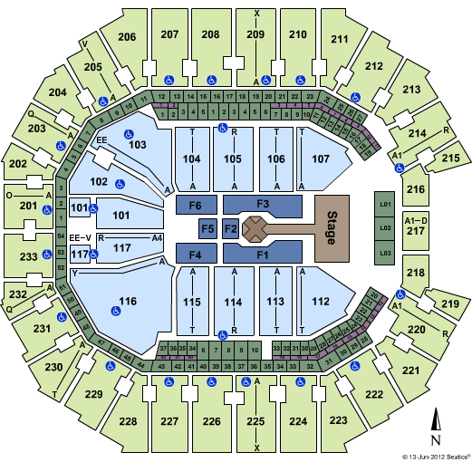 Time Warner Cable Arena Seating Chart