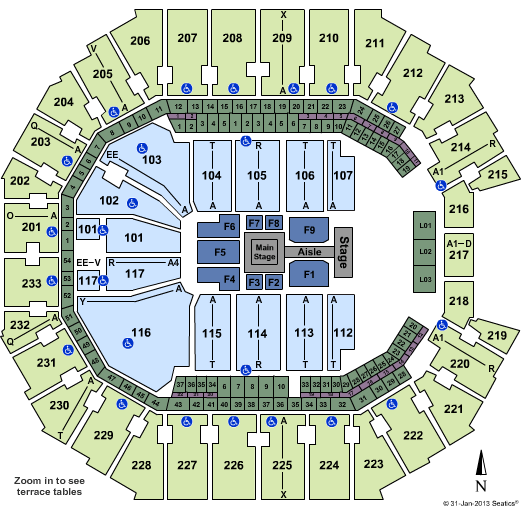 Time Warner Cable Arena Seating Chart