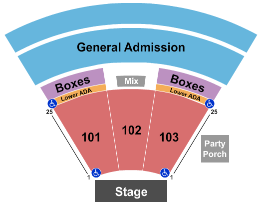 Ting Pavilion Seating Chart: RSV 101-103 & GA