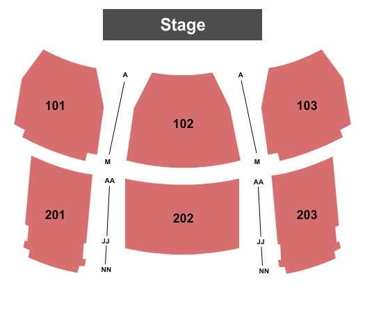 Tinora Performing Arts Center Seating Chart: End Stage