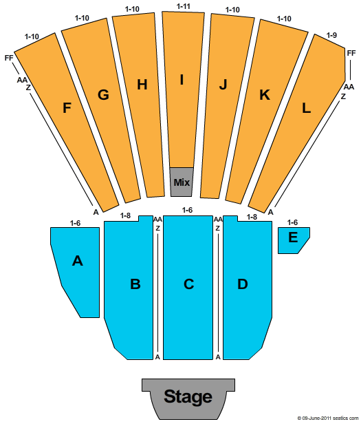 Zoo Amphitheater Seating Chart