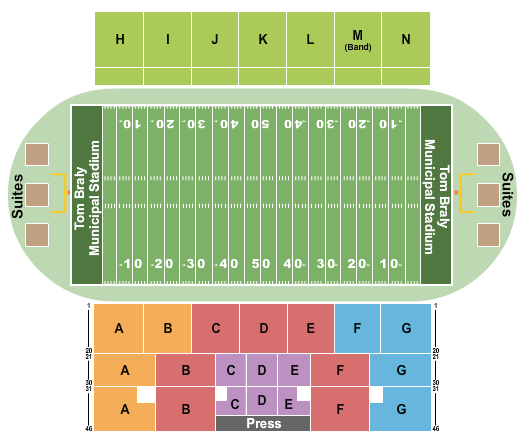 Tom Braly Municipal Stadium Seating Chart: Football
