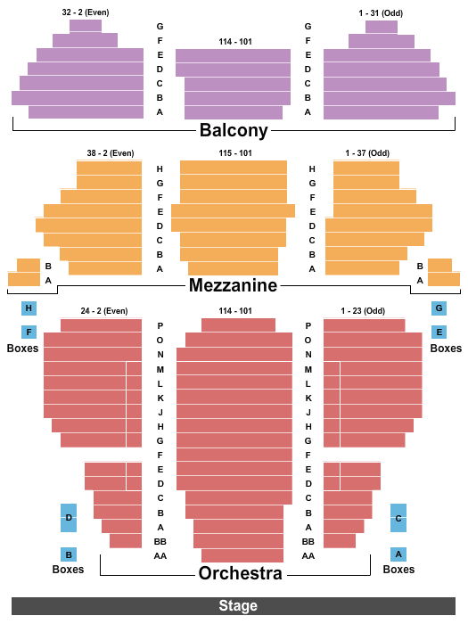 Toni Rembe Theater Seating Chart: Endstage 2