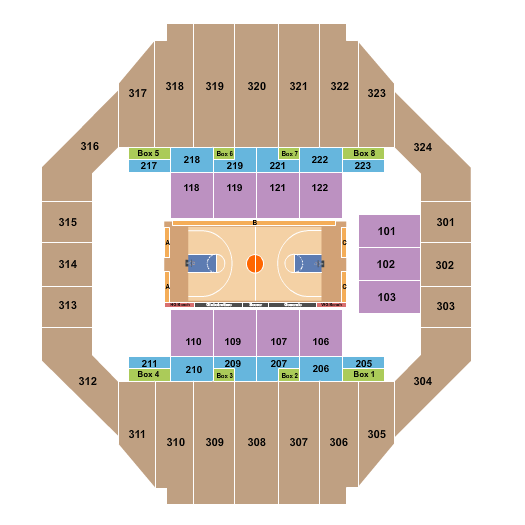 Tony's Pizza Events Center Seating Chart: Basketball - Globetrotters