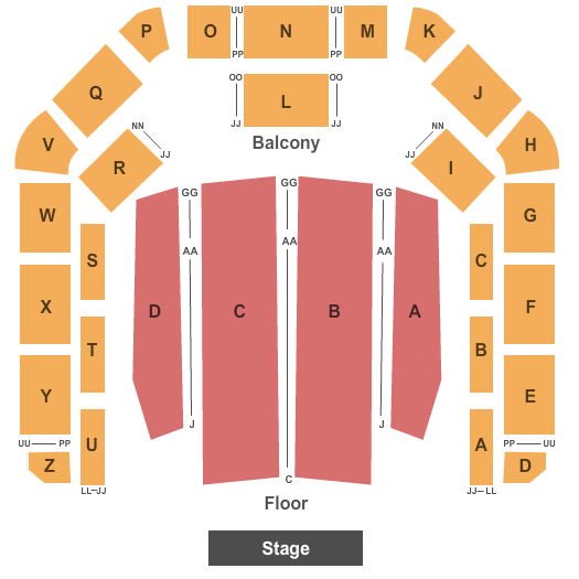 Topeka Performing Arts Center Seating Chart: End Stage