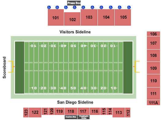 Torero Stadium Map