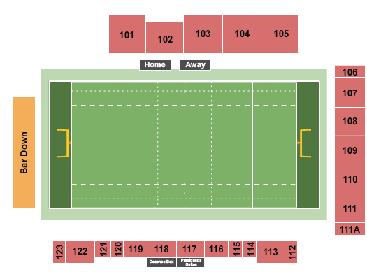 Torero Stadium Seating Chart: Rugby