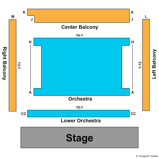 Studio Theatre at the Toronto Centre for the Arts Seating Chart