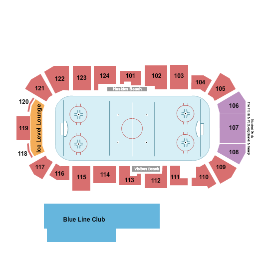 Toscano Family Ice Forum Seating Chart: Hockey