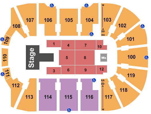 Total Mortgage Arena Seating Chart: AEW2