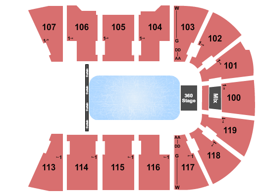 Total Mortgage Arena Seating Chart: Ice