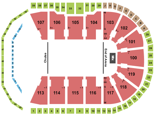 Total Mortgage Arena Seating Chart: PBR