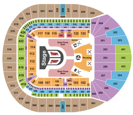 Tottenham Hotspur New Stadium Seating Chart: Endstage GC East/West