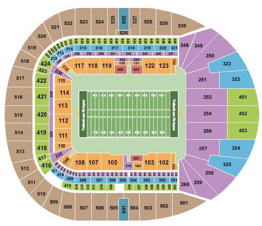 Tottenham Hotspur New Stadium Seating Chart: Football