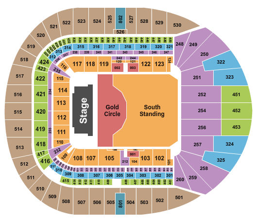 Tottenham Hotspur New Stadium Seating Chart: Zach Bryan