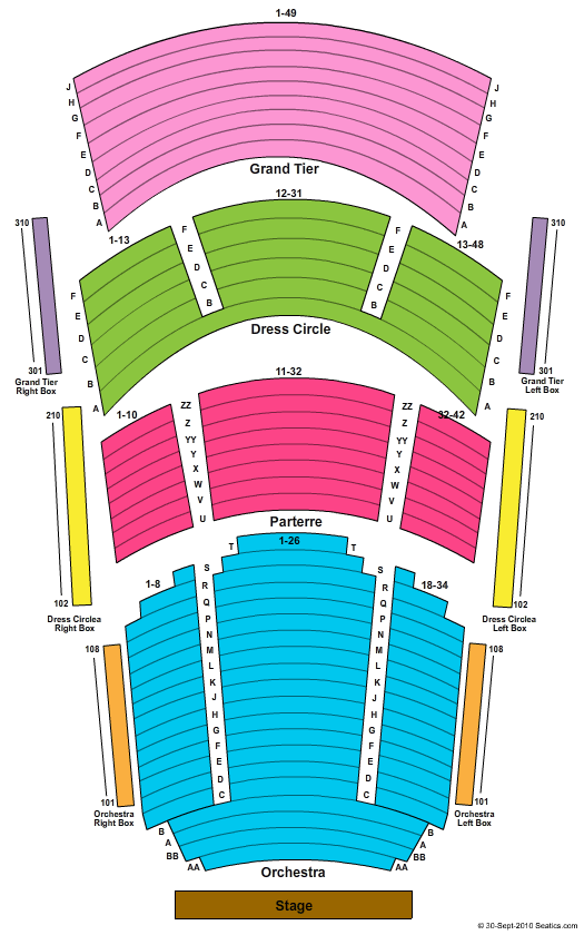 Touhill Seating Chart