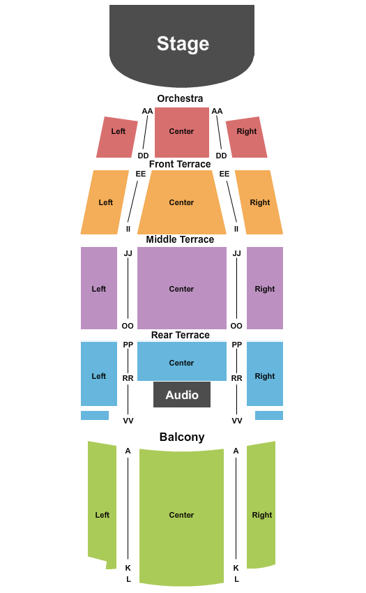 Tower Theatre - OK Seating Chart: Endstage 2