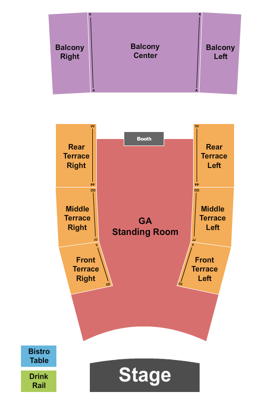 Tower Theatre - OK Seating Chart: Endstage GA Floor/RSV