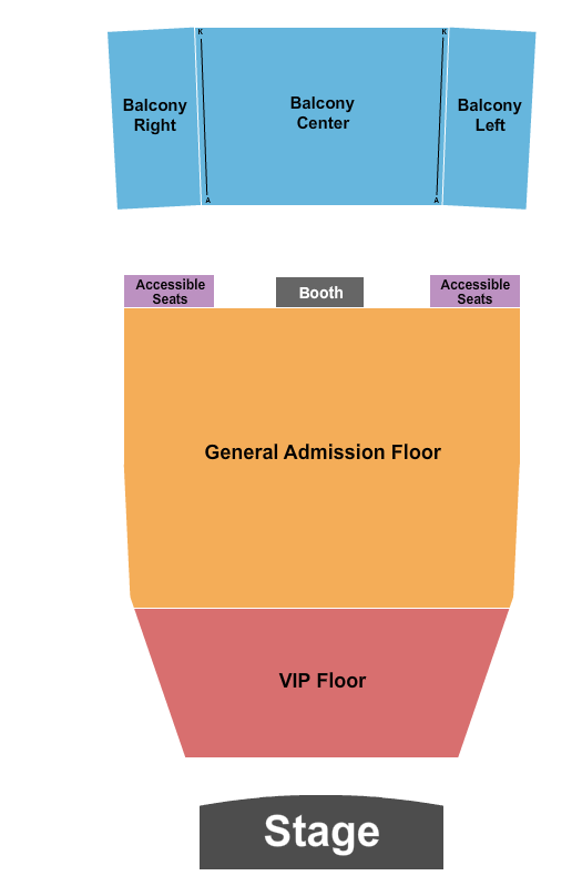 Tower Theatre - OK Seating Chart: Endstage VIP Pit