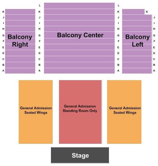 Tower Theatre - OK Seating Chart: GA SRO - Flr & RSV Balc