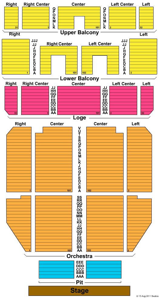 Tower Theatre Seating Chart