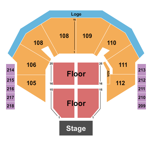 Town Toyota Center Seating Chart: Comedy 2