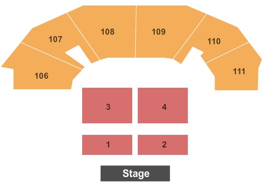 Town Toyota Center Seating Chart: End Stage