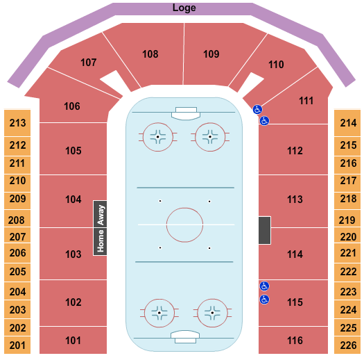 Town Toyota Center Seating Chart: Hockey