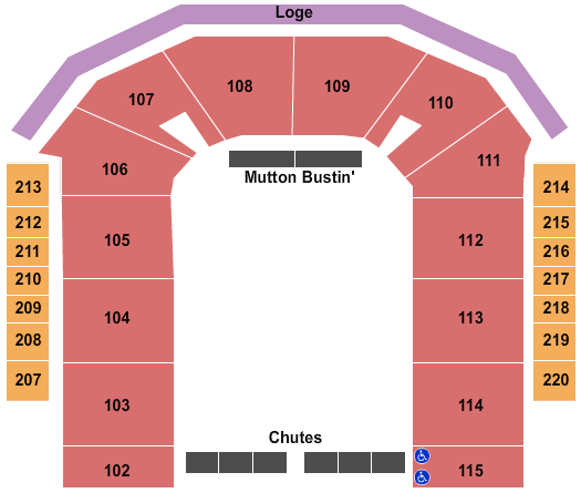Town Toyota Center Seating Chart: Rodeo