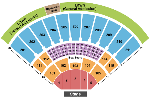 Toyota Amphitheatre Seating Chart: Endstage 3