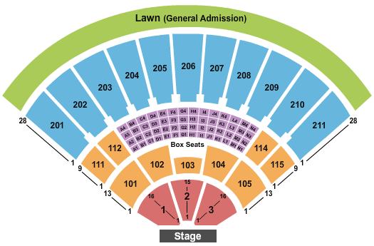 Toyota Amphitheatre Map