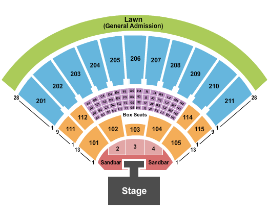 Toyota Amphitheatre Seating Chart: Kenny Chesney