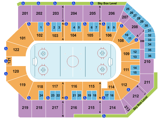 Toyota Arena - Ontario Seating Chart: Hockey 2