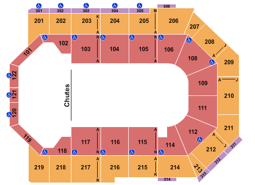 Toyota Arena - Ontario Seating Chart: Rodeo