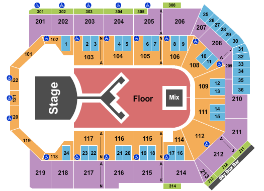 Toyota Arena - Ontario Seating Chart: Shinedown
