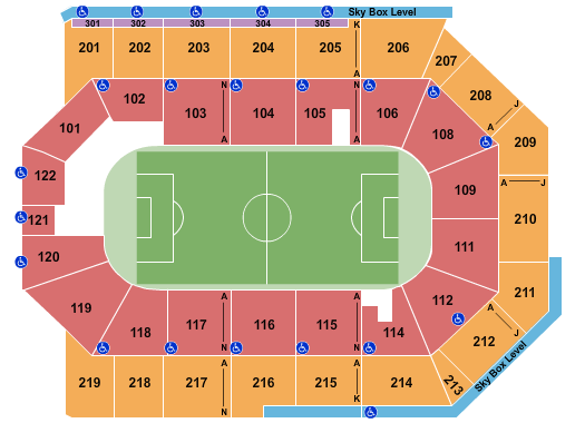 Toyota Arena - Ontario Seating Chart: Soccer 2