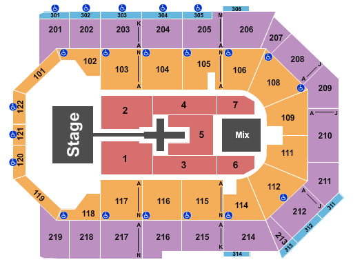 Toyota Arena - Ontario Seating Chart: TobyMac
