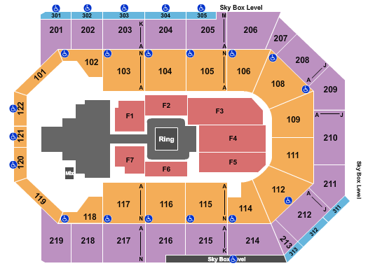 Toyota Arena - Ontario Seating Chart: WWE-3