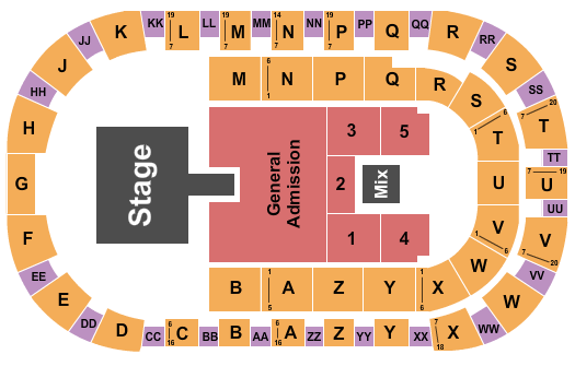 Toyota Center - Kennewick Seating Chart: Brantley Gilbert