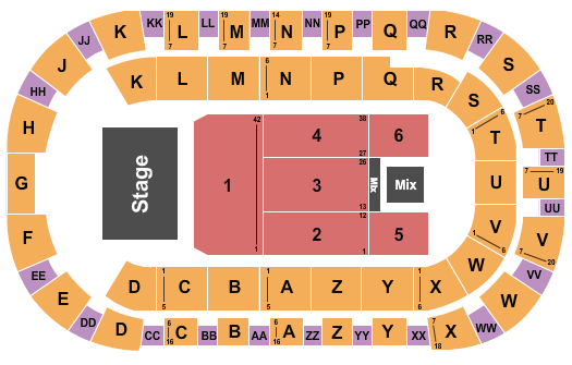 Toyota Center - Kennewick Seating Chart: Foreigner