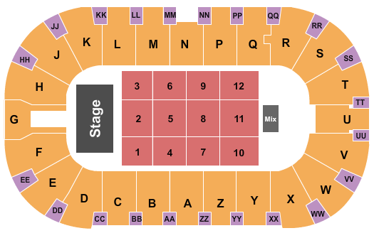 Toyota Center - Kennewick Seating Chart: Joy Koy