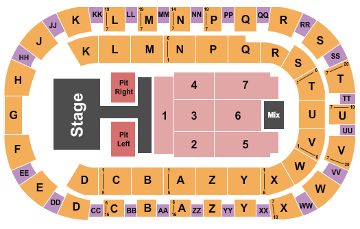 Toyota Center - Kennewick Seating Chart: Old Dominion