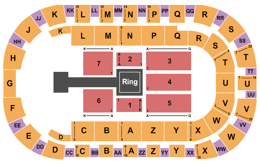 Toyota Center - Kennewick Seating Chart: WWE