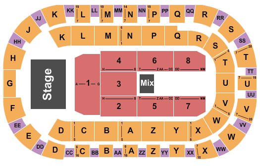 Toyota Center - Kennewick Seating Chart: Zach Williams