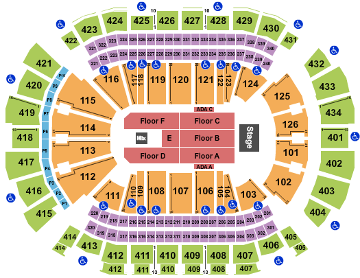 Toyota Center - TX Seating Chart: Endstage 4