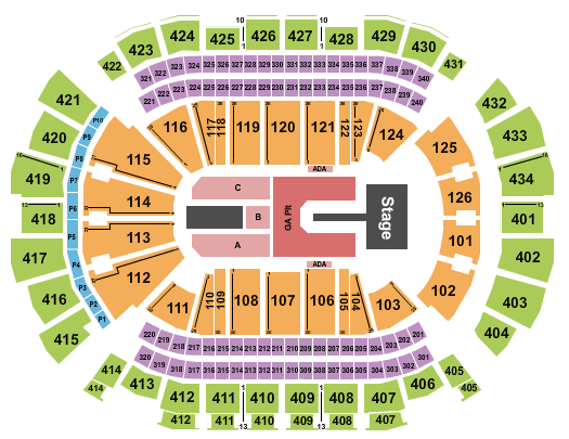 Toyota Center - TX Seating Chart: Cigarettes After Sex