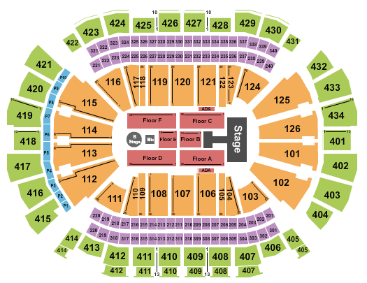 Toyota Center - TX Seating Chart: Disney